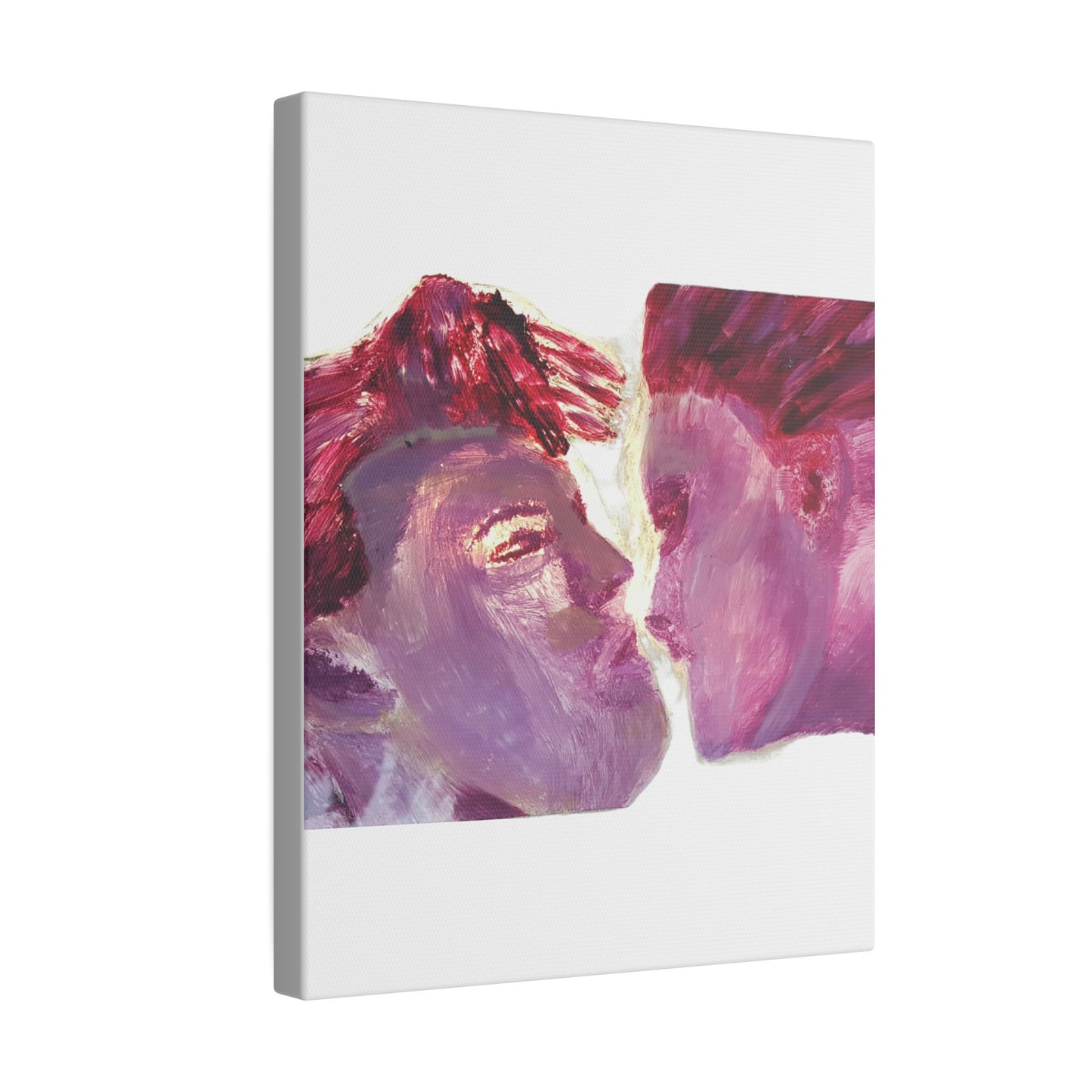 Romantic Kiss Love Canvas Art - Modern Abstract Wall Art Painting - Perfect Gift for Anniversaries, Valentine's Day & Just Because