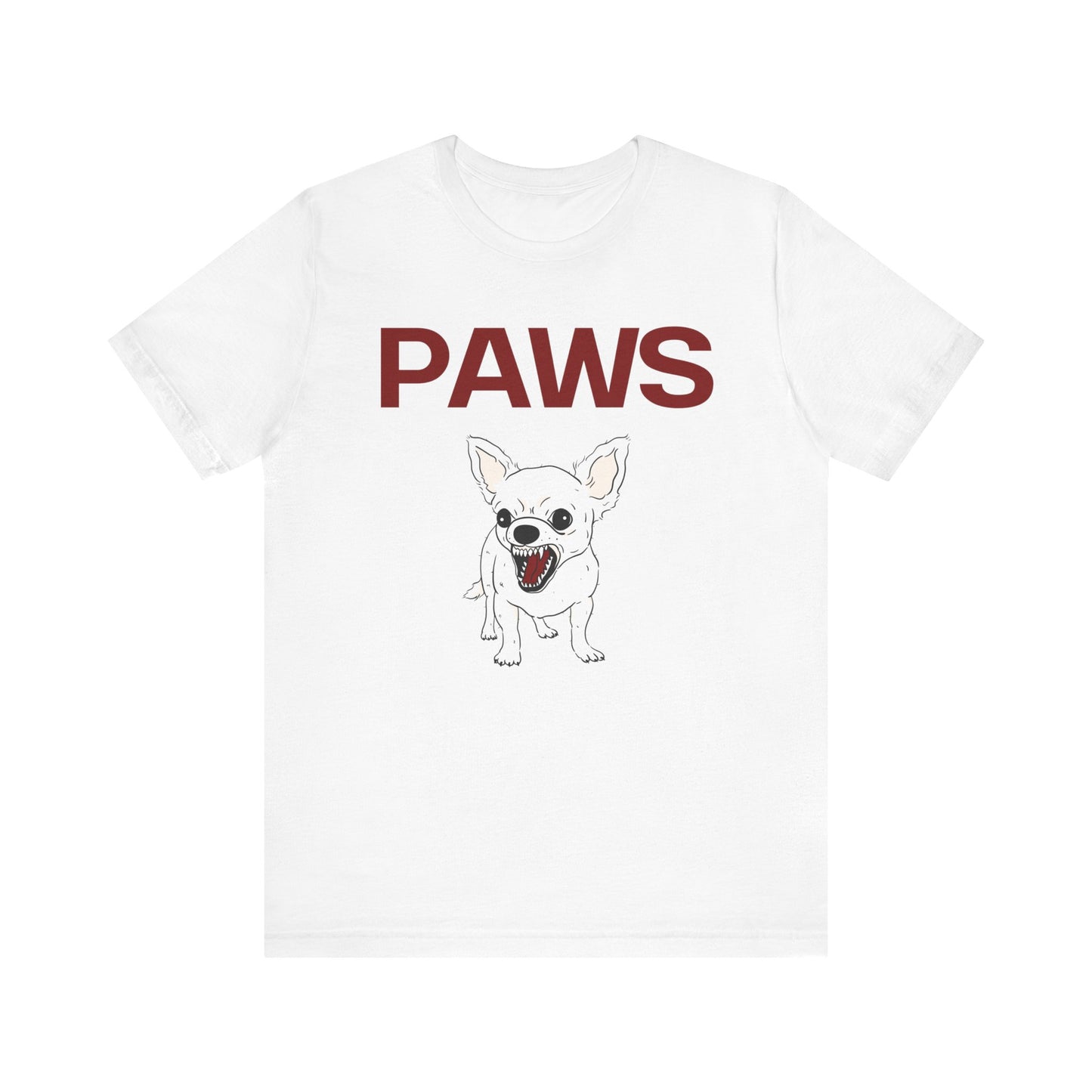 Funny Feisty Chihuahua Dog Paws Ironic Unisex Tee Inspired by the 70s Movie Jaws