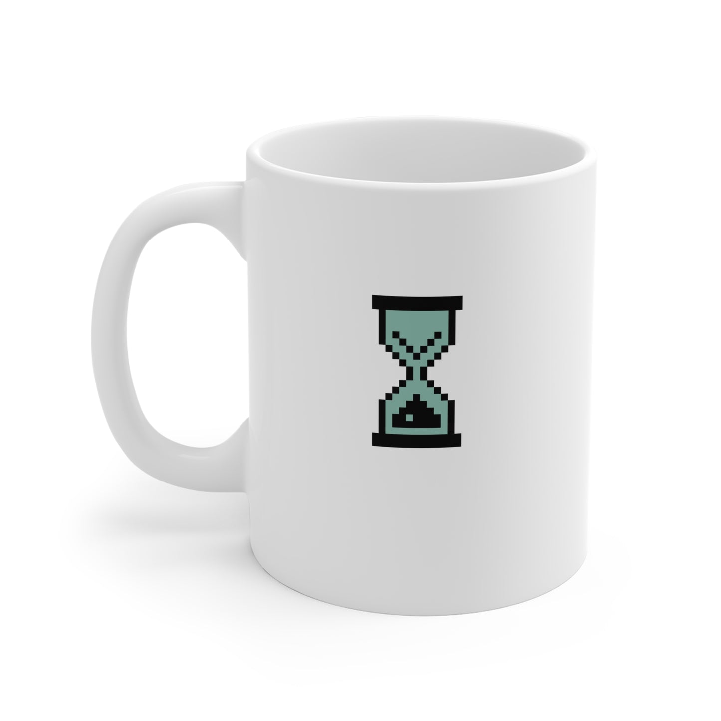 Retro Pixel Art Mug - 11oz Gaming Hourglass Coffee Cup