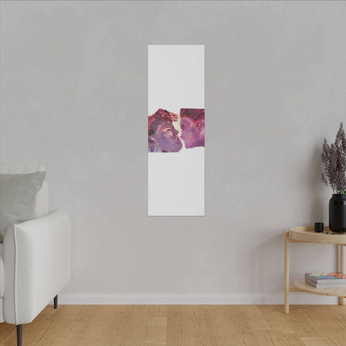 Romantic Kiss Love Canvas Art - Modern Abstract Wall Art Painting - Perfect Gift for Anniversaries, Valentine's Day & Just Because