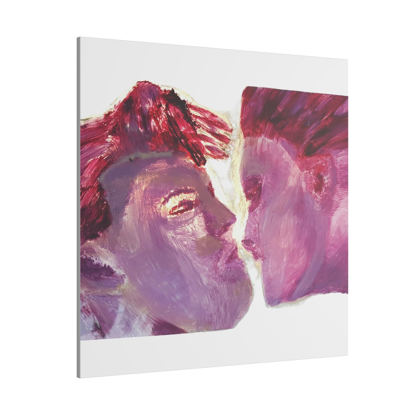 Romantic Kiss Love Canvas Art - Modern Abstract Wall Art Painting - Perfect Gift for Anniversaries, Valentine's Day & Just Because