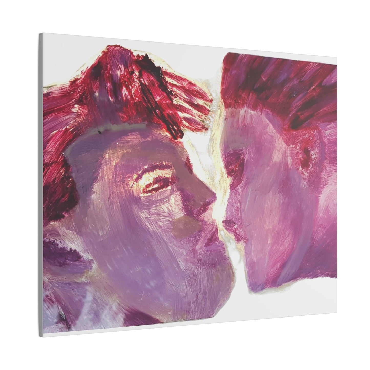 Romantic Kiss Love Canvas Art - Modern Abstract Wall Art Painting - Perfect Gift for Anniversaries, Valentine's Day & Just Because