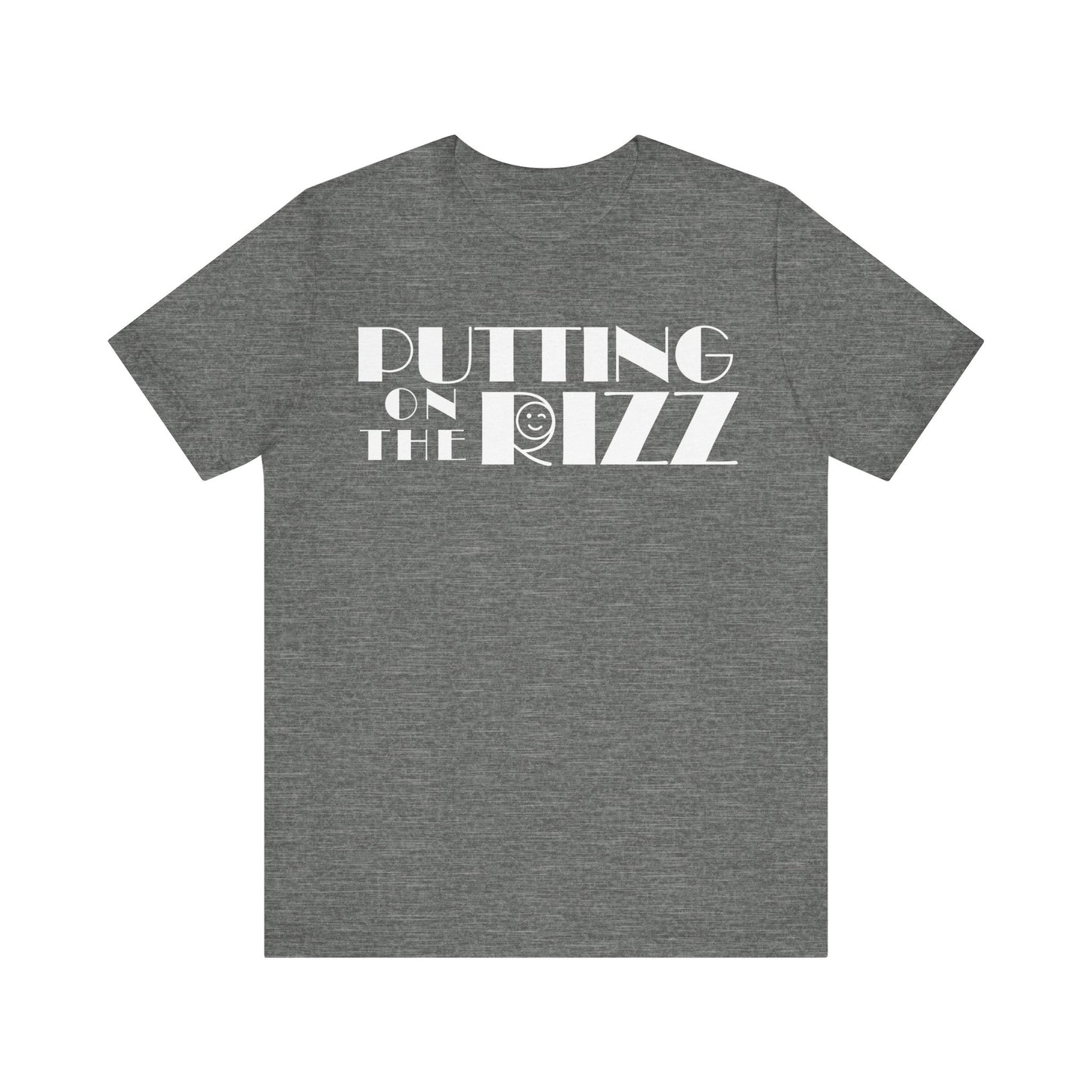 "Putting on the RIZZ" Vintage Flirty Wink Casual Unisex Jersey Tee - Perfect for Everyday Wear