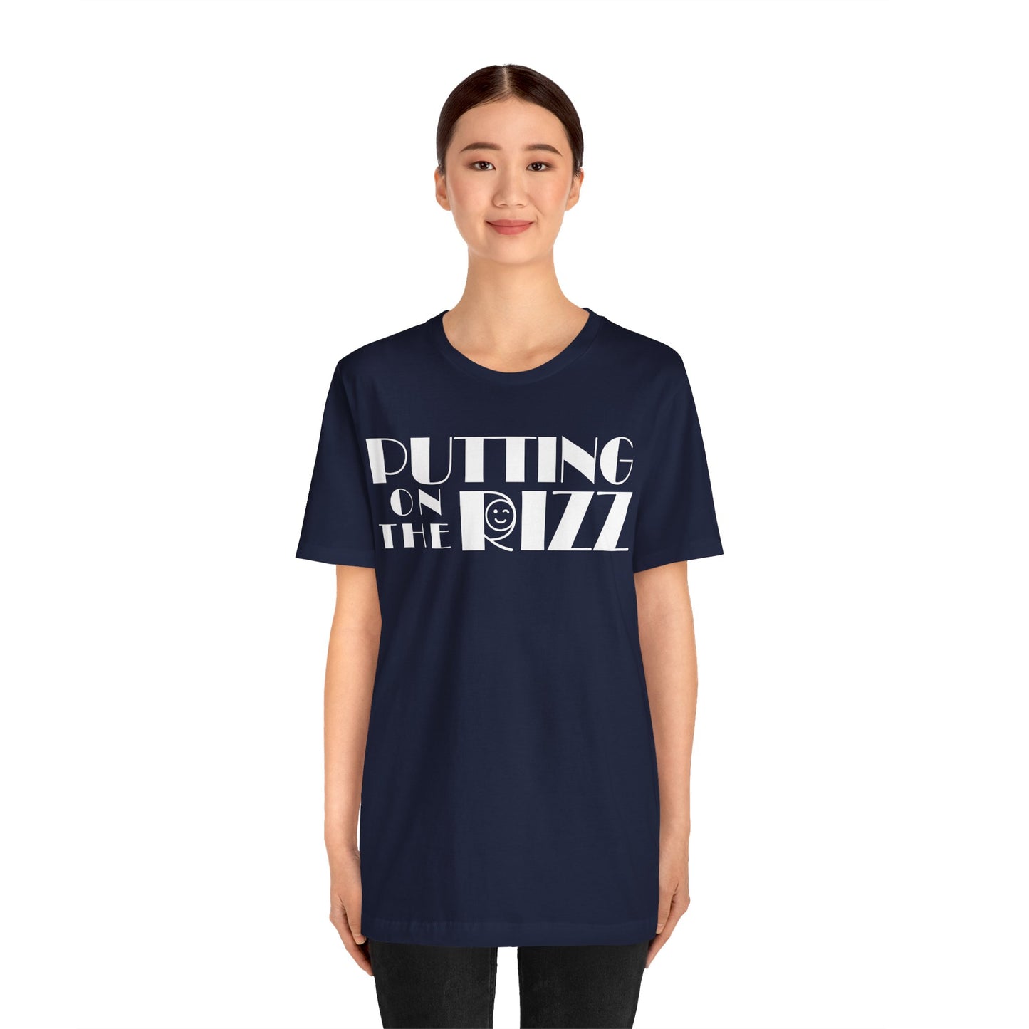 "Putting on the RIZZ" Vintage Flirty Wink Casual Unisex Jersey Tee - Perfect for Everyday Wear