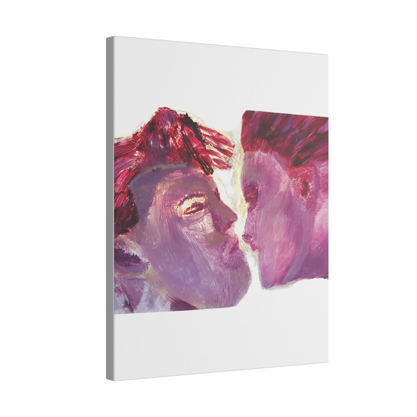 Romantic Kiss Love Canvas Art - Modern Abstract Wall Art Painting - Perfect Gift for Anniversaries, Valentine's Day & Just Because