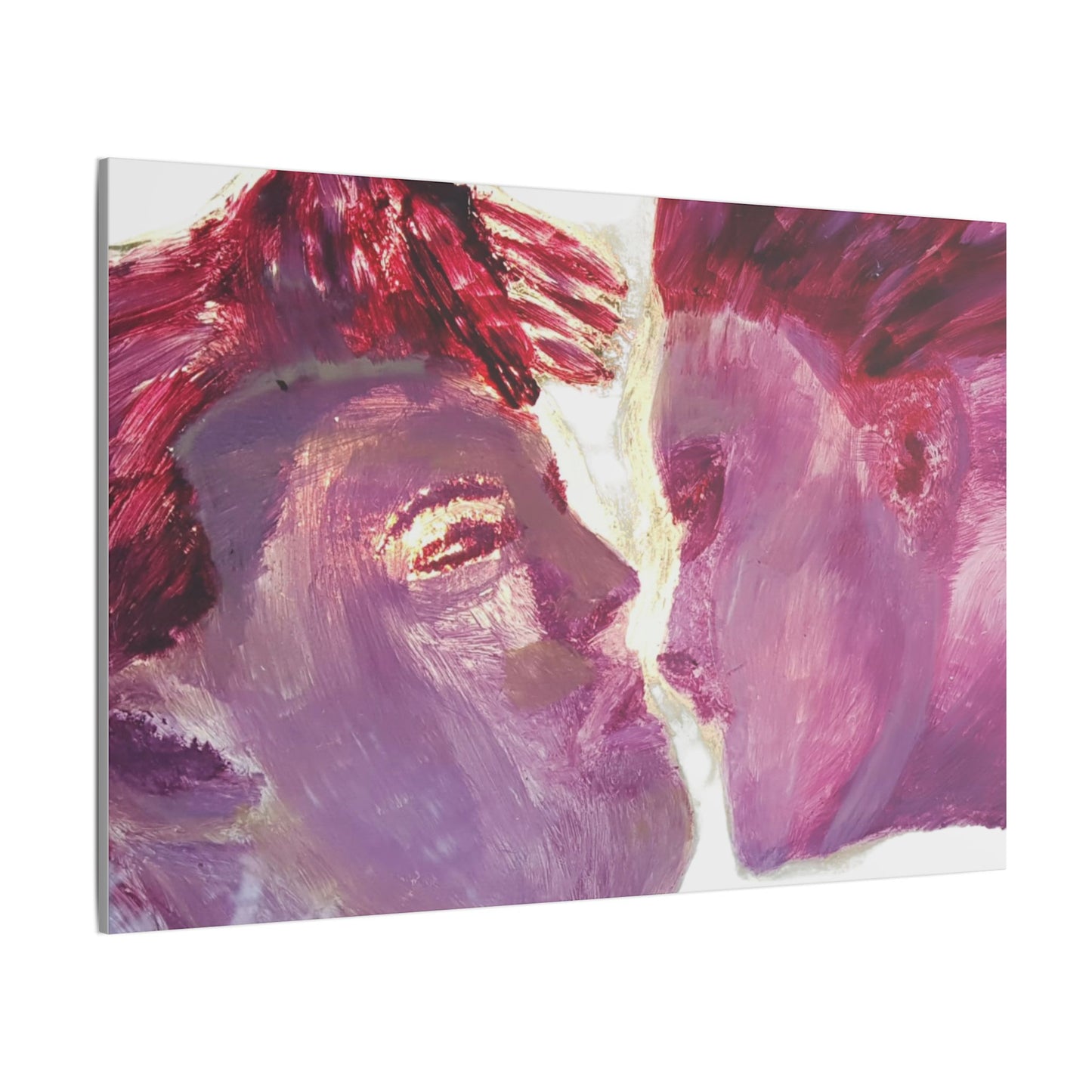 Romantic Kiss Love Canvas Art - Modern Abstract Wall Art Painting - Perfect Gift for Anniversaries, Valentine's Day & Just Because