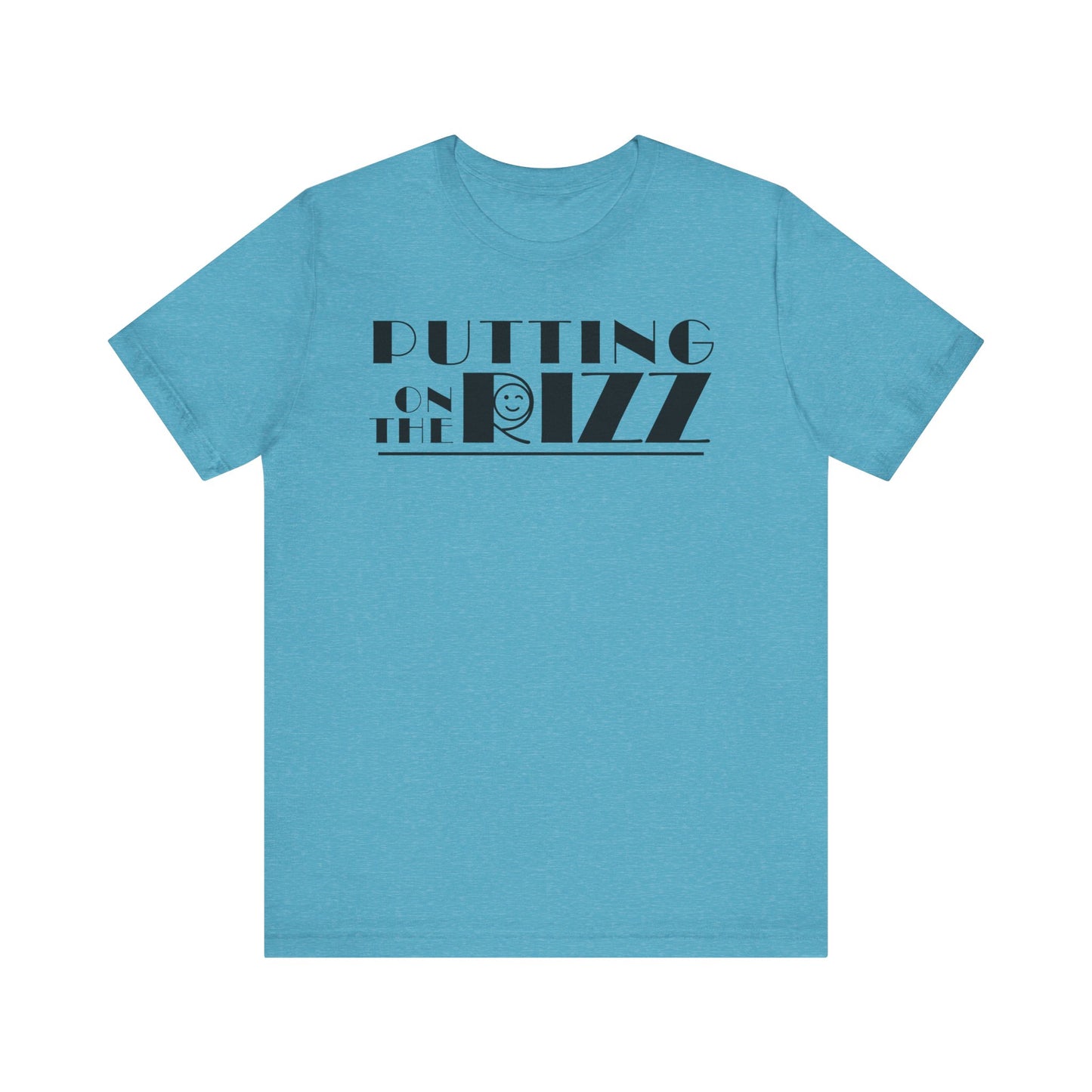 Funny Flirty Graphic Tee - "PUTTING on the RIZZ" Unisex Jersey Short Sleeve T-Shirt, Humor, Casual Wear, Gift for Friends