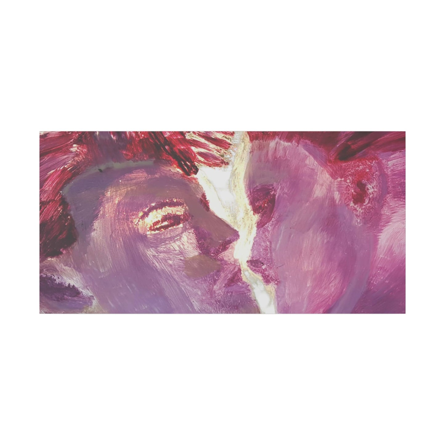 Romantic Kiss Love Canvas Art - Modern Abstract Wall Art Painting - Perfect Gift for Anniversaries, Valentine's Day & Just Because