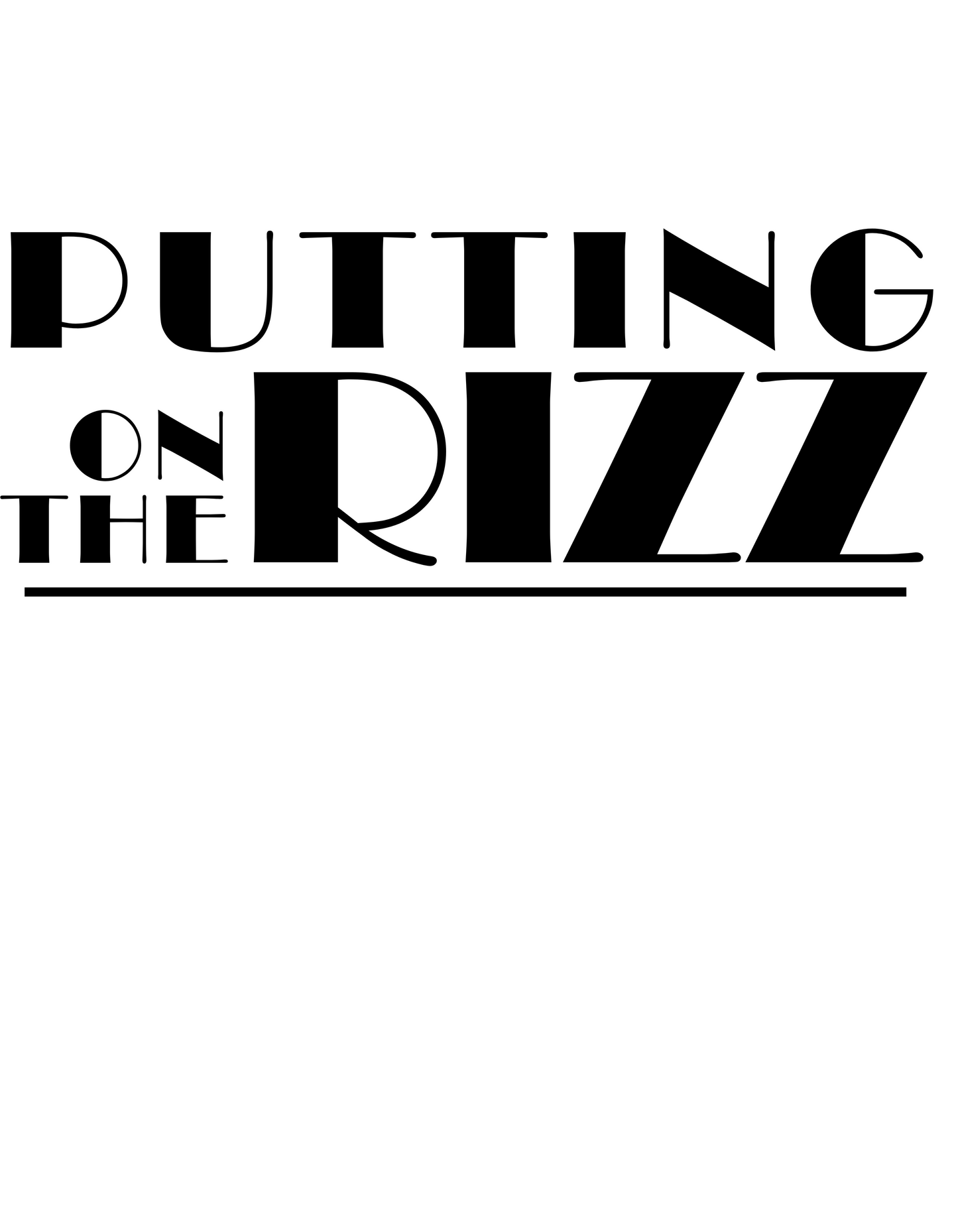 Funny Flirty Graphic Tee - "PUTTING on the RIZZ" Unisex Jersey Short Sleeve T-Shirt, Humor, Casual Wear, Gift for Friends