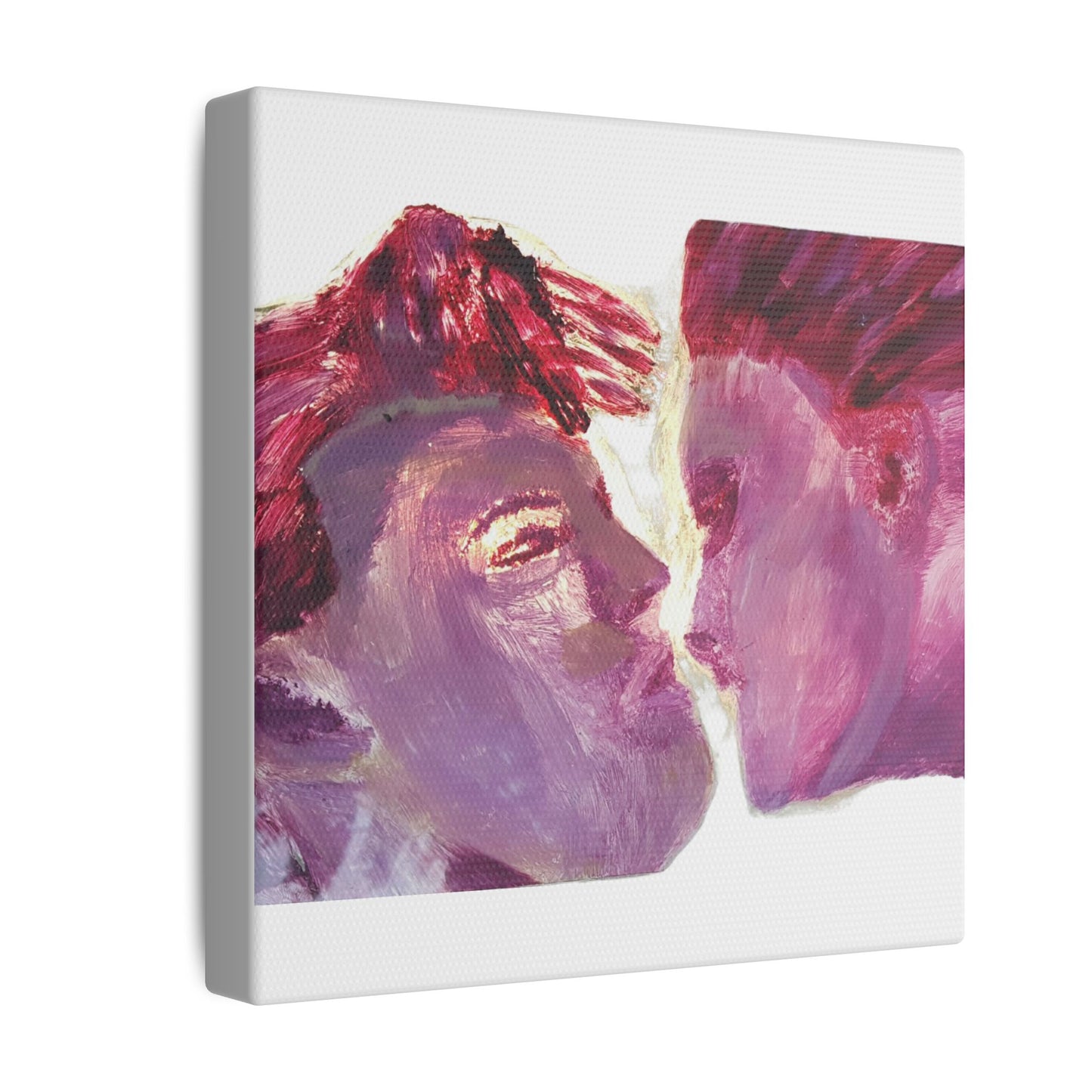 Romantic Kiss Love Canvas Art - Modern Abstract Wall Art Painting - Perfect Gift for Anniversaries, Valentine's Day & Just Because