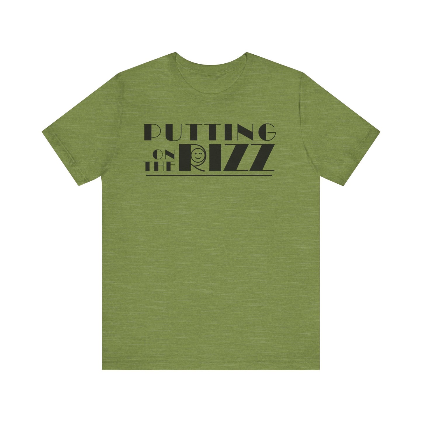 Funny Flirty Graphic Tee - "PUTTING on the RIZZ" Unisex Jersey Short Sleeve T-Shirt, Humor, Casual Wear, Gift for Friends