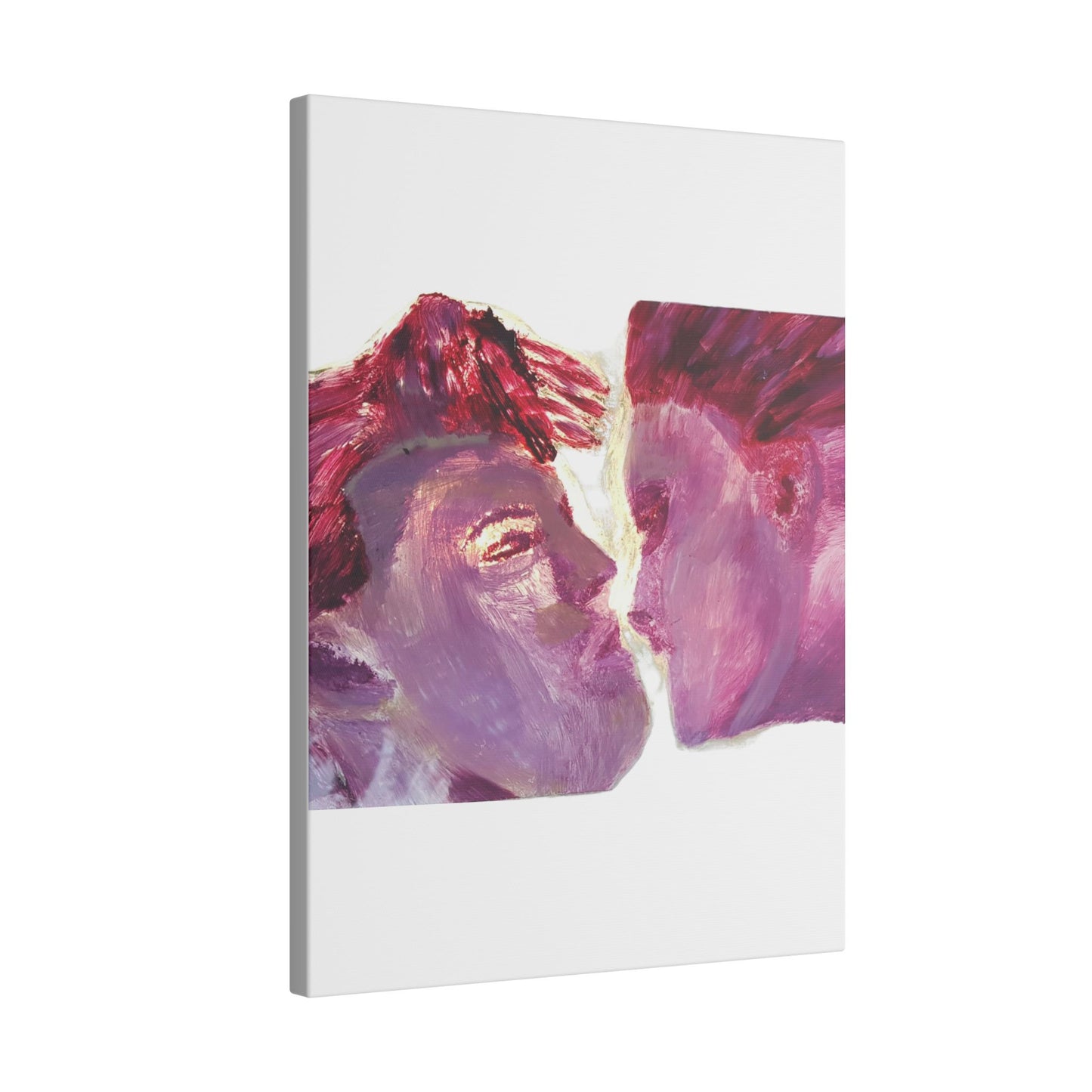 Romantic Kiss Love Canvas Art - Modern Abstract Wall Art Painting - Perfect Gift for Anniversaries, Valentine's Day & Just Because