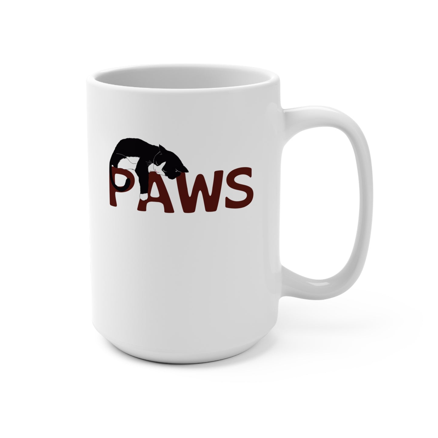 Paws Lazy Cat Coffee Mug - 15oz Cup Inspired by the 1970s Horror Movie Jaws