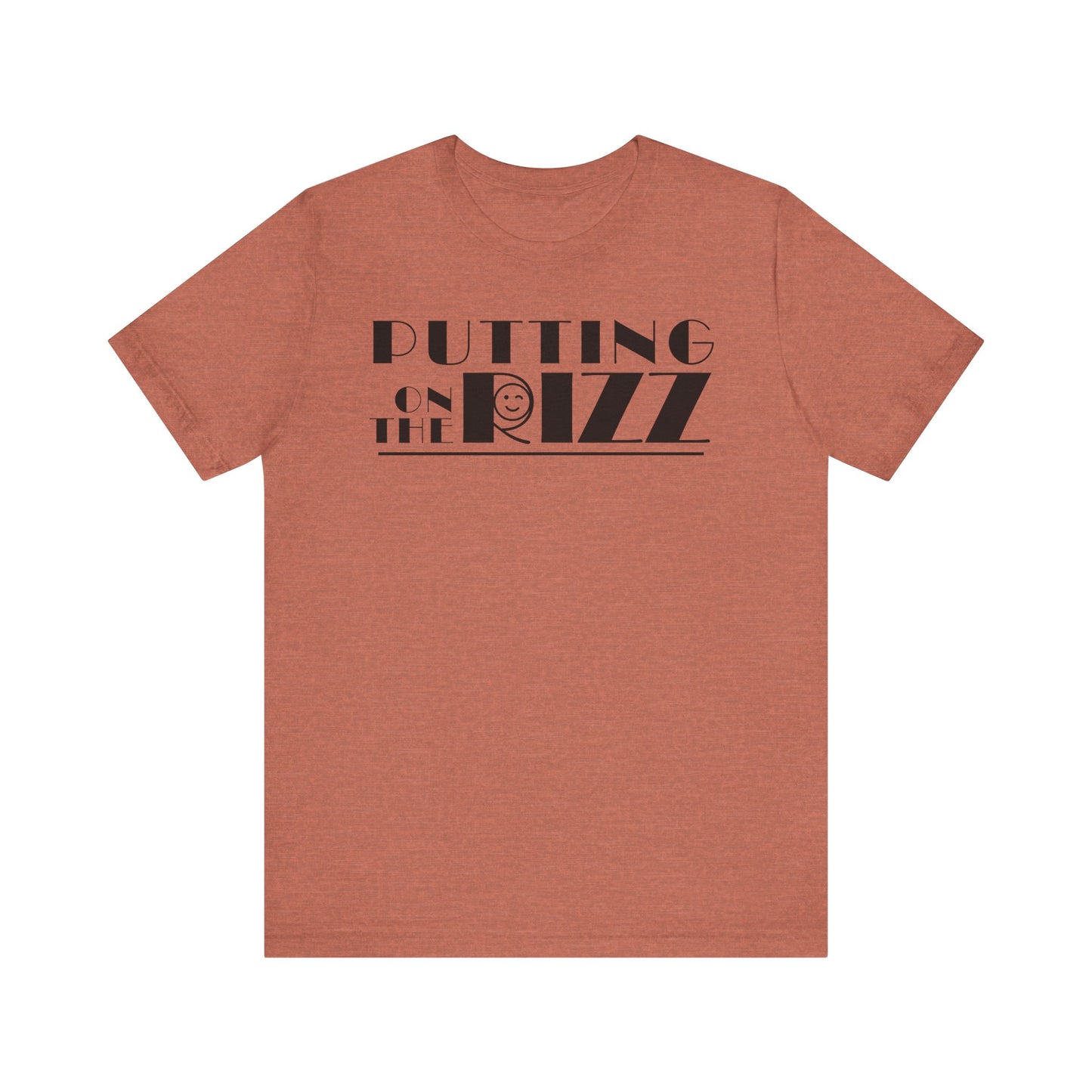 Funny Flirty Graphic Tee - "PUTTING on the RIZZ" Unisex Jersey Short Sleeve T-Shirt, Humor, Casual Wear, Gift for Friends